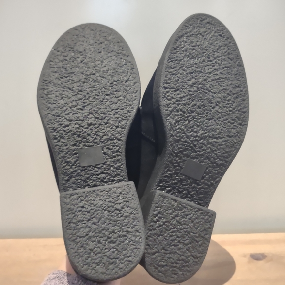 Free People Leighton black suede leather penny loafer slip on shoes 8 - Picture 3 of 7